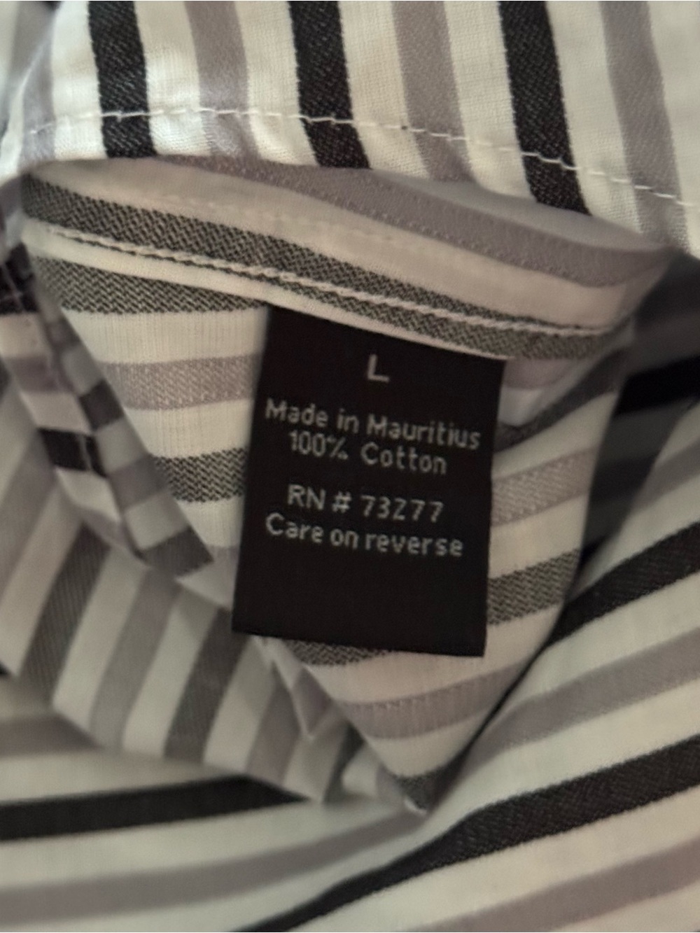 Apt. 9 Men Large Button Up Shirt NWT Striped 100% Cotton Long Sleeve Multi Color - Picture 12 of 12